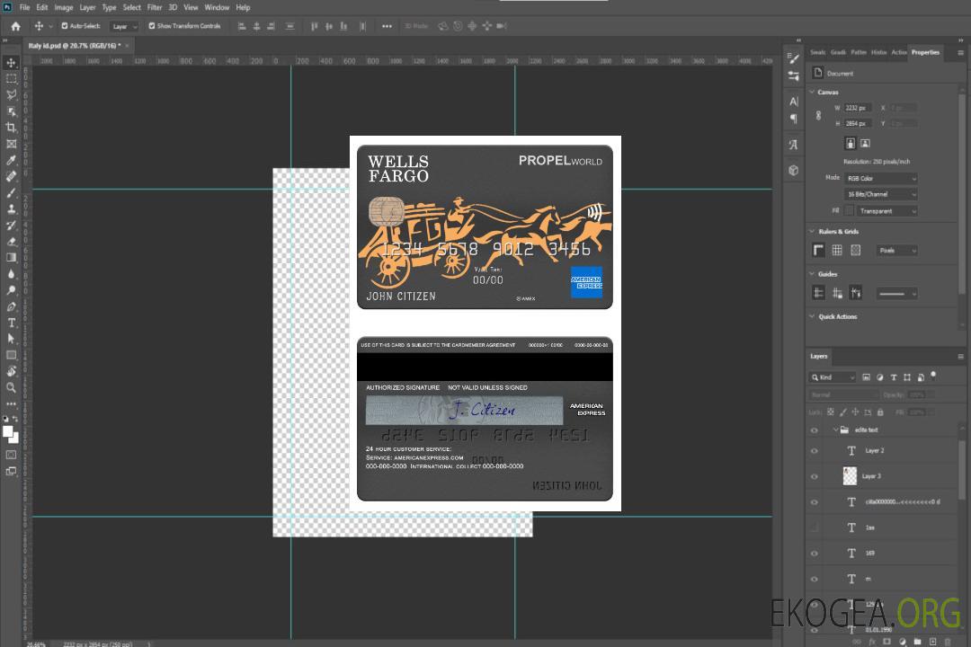 Carte Amex de la banque Wells Fargo des États-Unis template